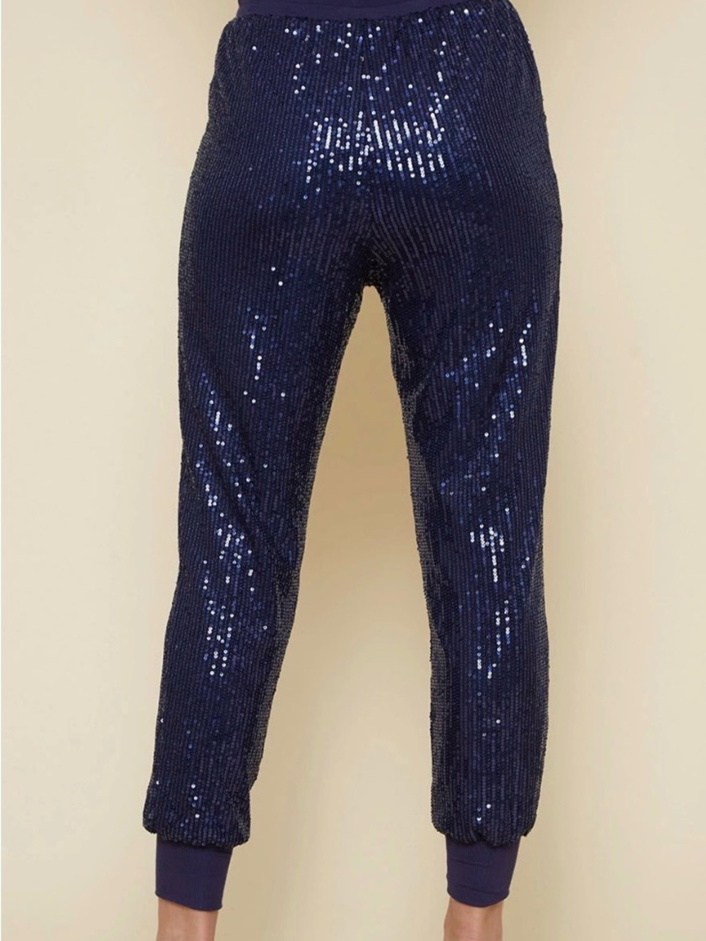 Saints & Heats NWOT - Navy Sequin Jogger Pants - Women - Picture 3 of 5